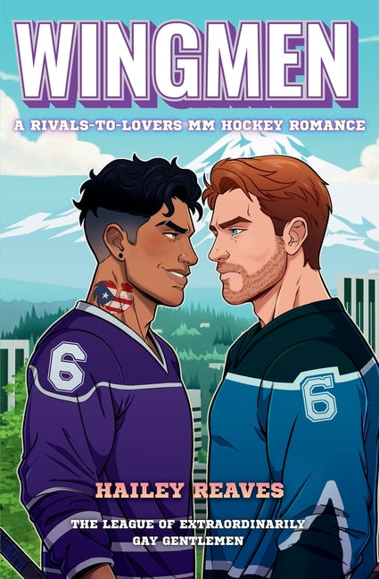 Paperback book titled "Wingmen" by Tyrannosaurus Yes Media, featuring a cover illustration of two characters with a science fiction theme.