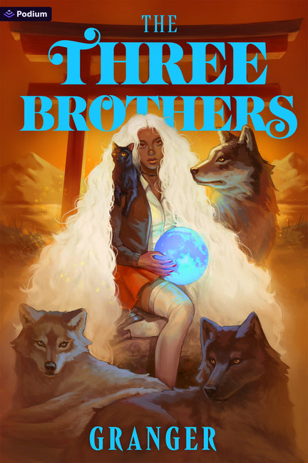 Paperback of The Three Brothers: A Dark Academia Fantasy by Podium Publishing, showing the book cover with dark, moody artwork.