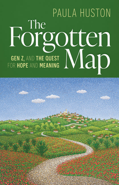 Paperback book titled "The Forgotten Map: Gen Z and the Quest for Hope and Meaning" by Liturgical Press, featuring a cover with abstract artwork.