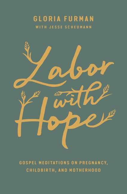Paperback titled "Labor with Hope," a Christian meditation book on pregnancy, childbirth, and motherhood by Crossway.
