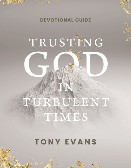Paperback devotional guide titled "Trusting God in Turbulent Times" by Dayspring Publishing, showing the cover with calming design.