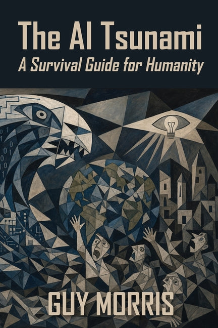 Paperback of The AI Tsunami: A Survival Guide for Humanity by Sunbury Press, Inc., featuring the book cover with title and author details.