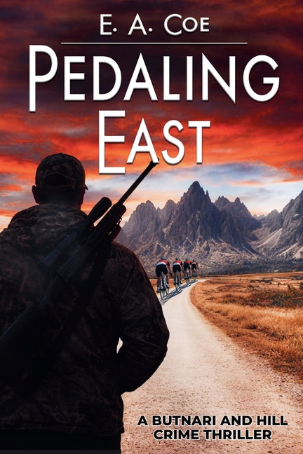 Paperback of "Pedaling East" by Evolved Publishing featuring a cover with a cyclist and scenic background.