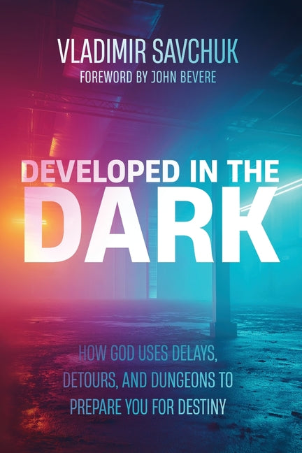 Paperback book titled "Developed in the Dark" by Vladimir Savchuk, featuring a cover with dark tones and abstract design.