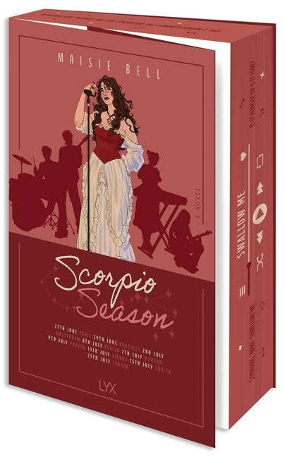 Lyx Scorpio Season paperback book cover featuring dark, moody artwork with the title and author's name visible.