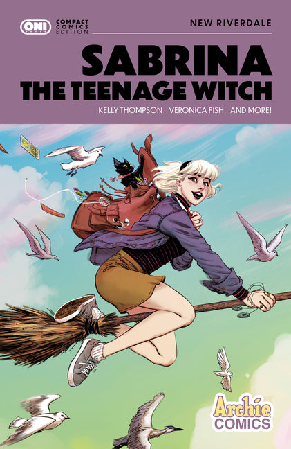 Paperback comic book titled Sabrina the Teenage Witch: New Riverdale Compact Edition by Oni Press, featuring Sabrina on the cover.