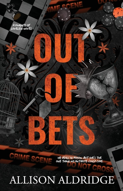Paperback of "Out of Bets," a dark enemies-to-lovers MC romance novel published by Love N. Books Press, shown with cover art.