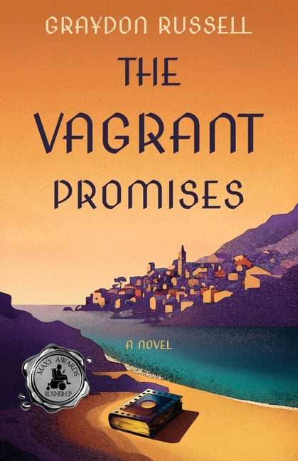 Paperback of The Vagrant Promises by Atmosphere Press, featuring a book cover with artistic illustrations.