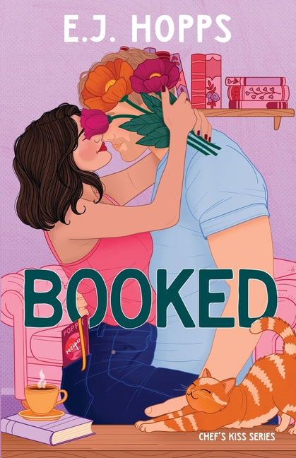 Paperback book titled "Booked" by E. J. Hopps with a colorful cover illustration.