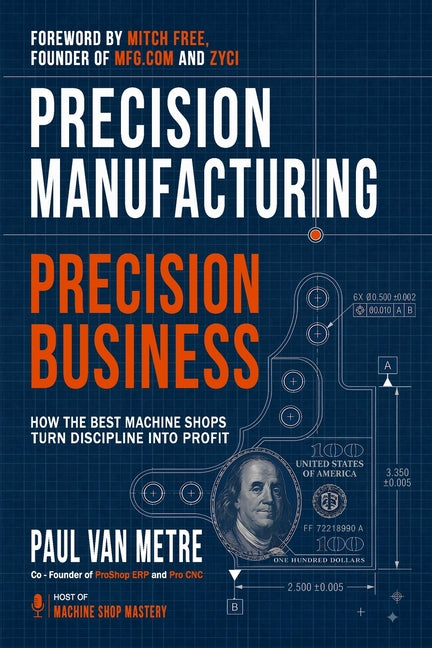 Paperback book titled "Precision Manufacturing, Precision Business" by Thankamachinist Publishing, featuring a clean, professional cover design.
