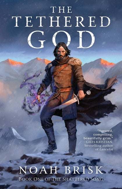 Paperback of The Tethered God novel by Primor Publishing, featuring the book cover with dark and abstract artwork.