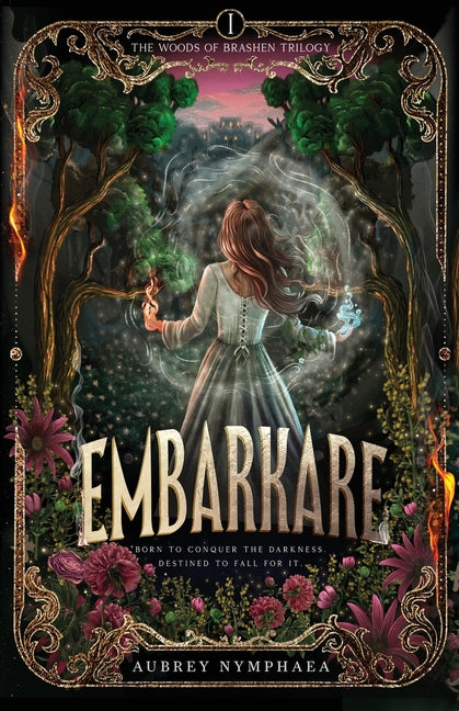 Paperback book titled "Embarkare" by Aubrey Nymphaea, featuring a colorful cover with ocean and adventure imagery.