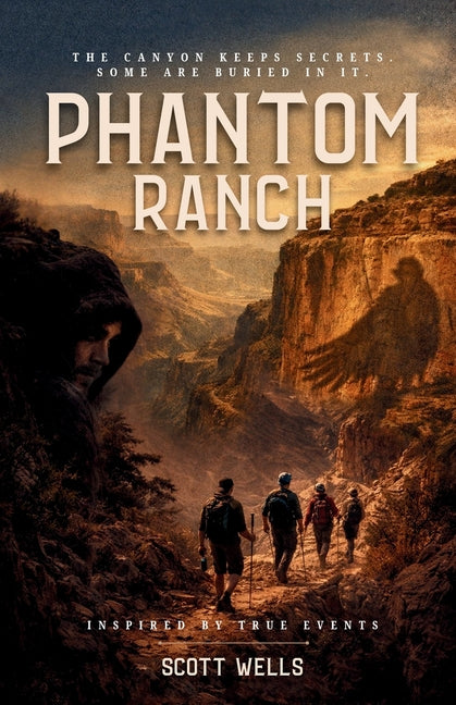 Paperback book titled "Phantom Ranch" by Twisted Tales LLC, featuring a mysterious canyon scene on the cover.