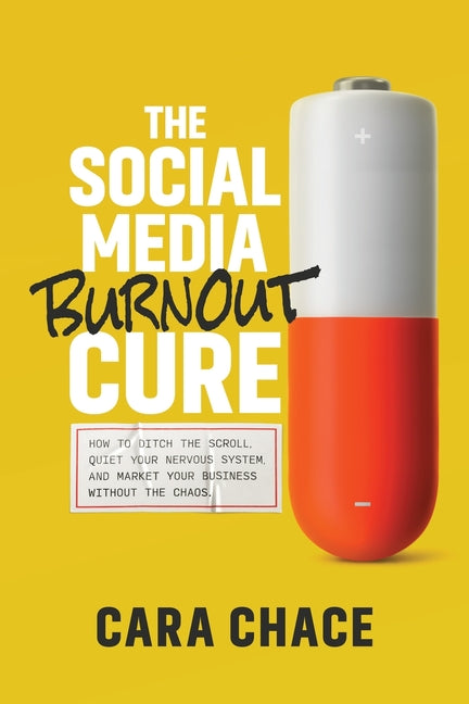 Paperback titled "The Social Media Burnout Cure" by Two Ravens Publishing, featuring a calming cover design to help reduce social media stress.
