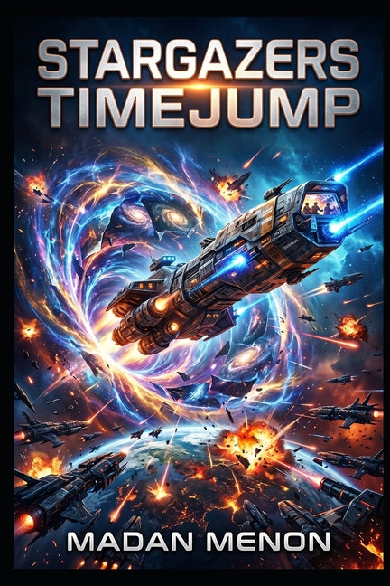 Paperback book titled "Stargazers TimeJump: Left Seat: Empty Sky" by Fairglen Publishers, featuring a cosmic-themed cover with stars.