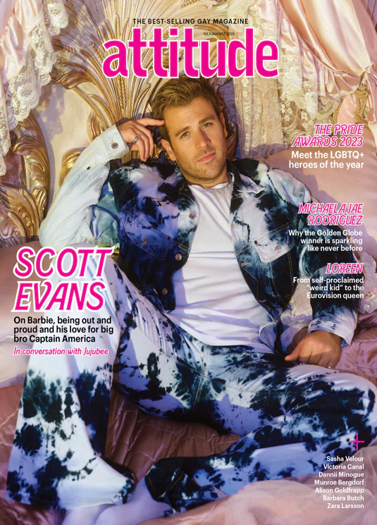 Attitude Magazine 2023 Scott Evans Barbie Movie - Current Issue - SureShot Books Publishing LLC