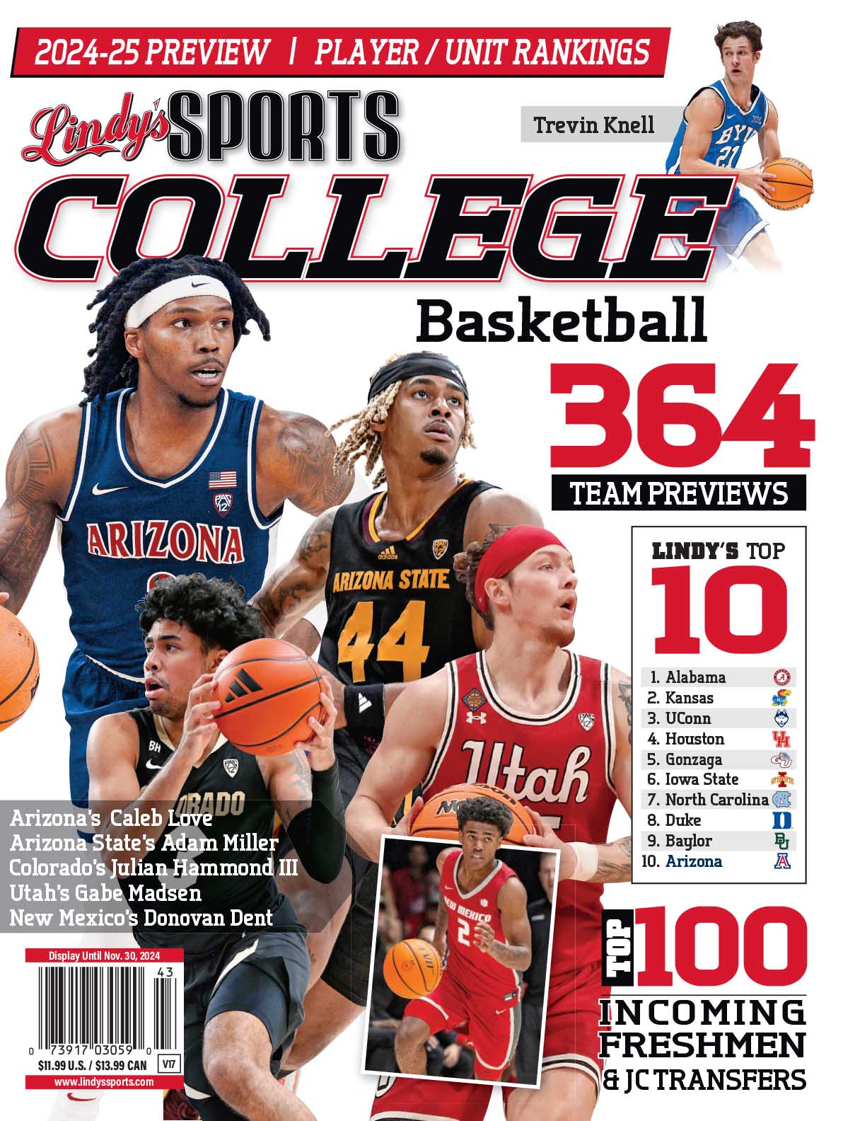 Lindy's Sports College 2024-25 Basketball Magazine