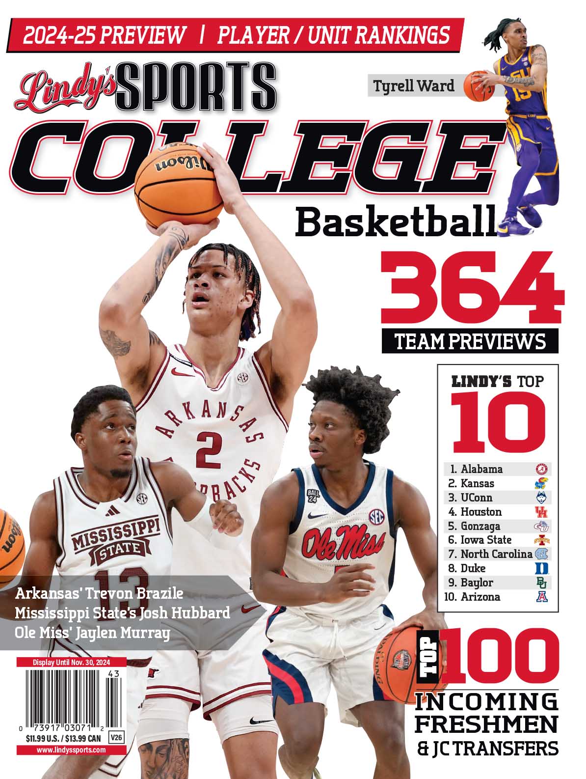 Lindy's Sports College 2024-25 Basketball Magazine