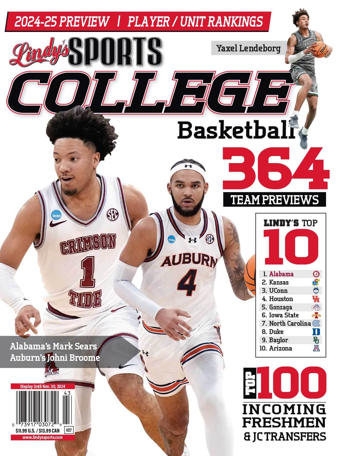 Pre Order Lindy's Sports College 2026-27 Basketball Magazine