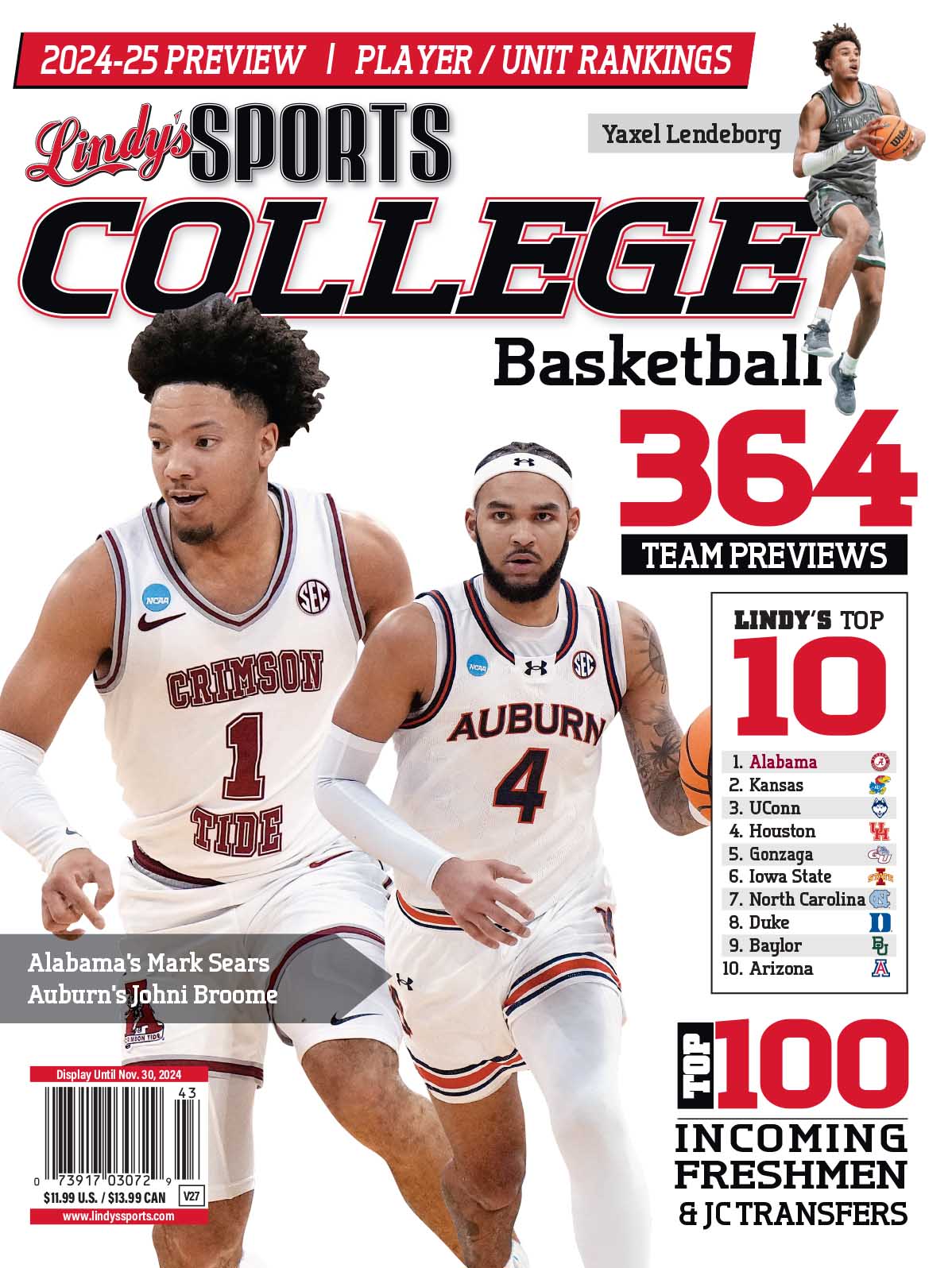 Lindy's Sports College 2024-25 Basketball Magazine