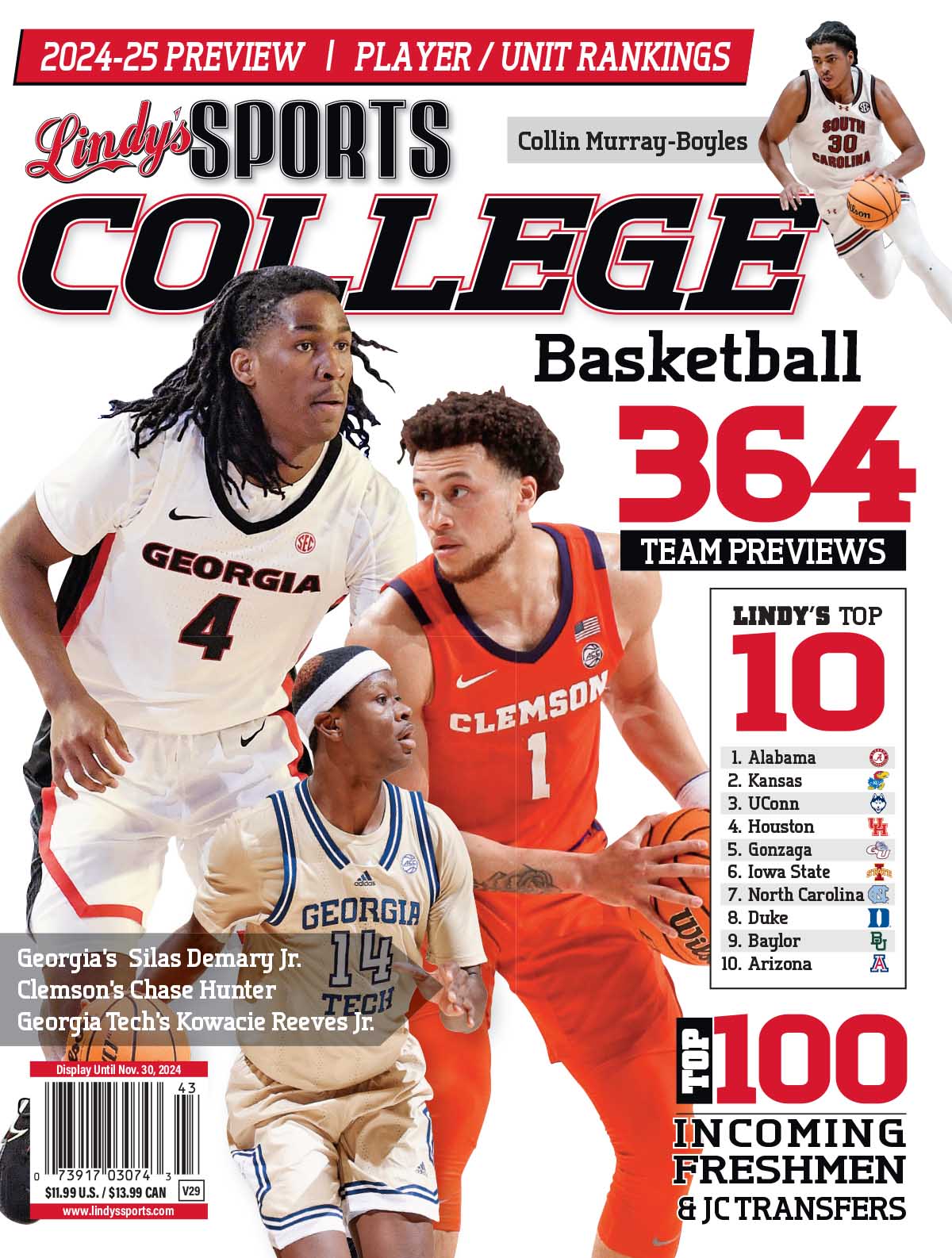 Lindy's Sports College 2024-25 Basketball Magazine