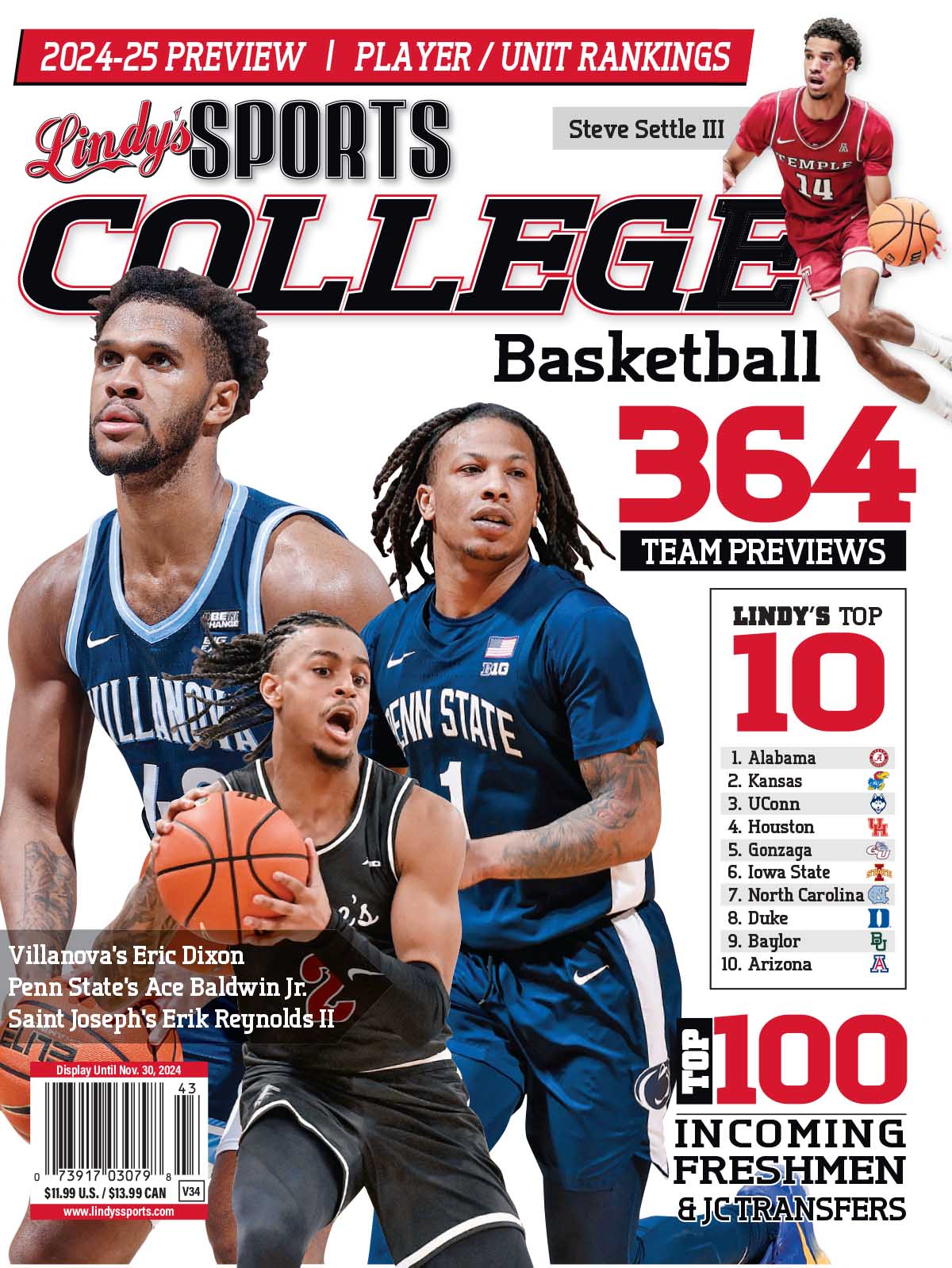 Lindy's Sports College 2024-25 Basketball Magazine