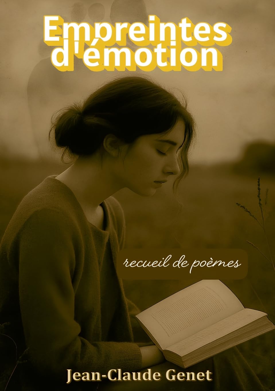 Close-up of the book cover "Empreintes d'émotion" by SureShot Books Publishing LLC, showcasing artistic typography and design.