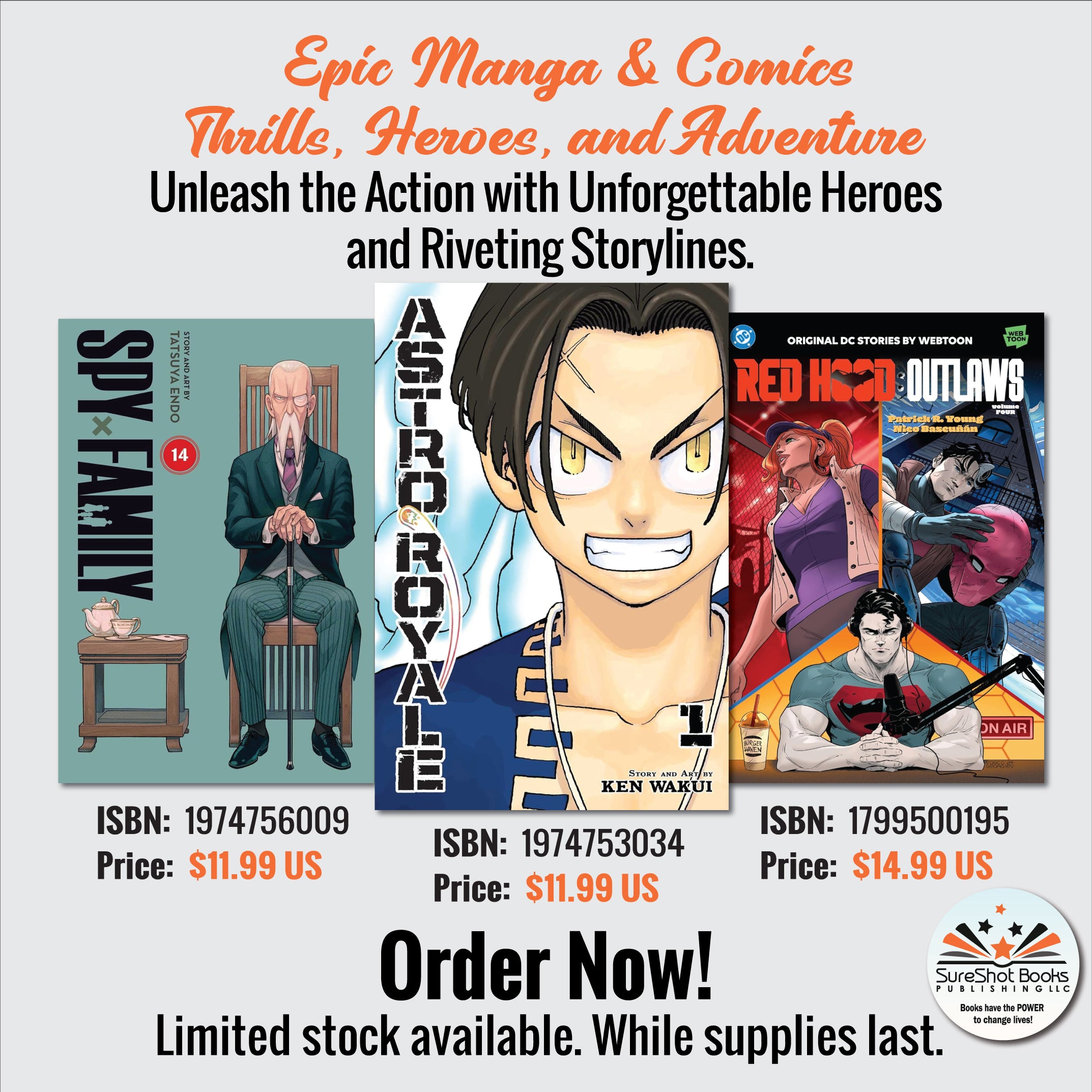 Epic Manga & Comics - Thrills, Heroes, and Adventure - Unleash the Action with Unforgettable Heroes and Riveting Storylines - SureShot Books Publishing LLC
