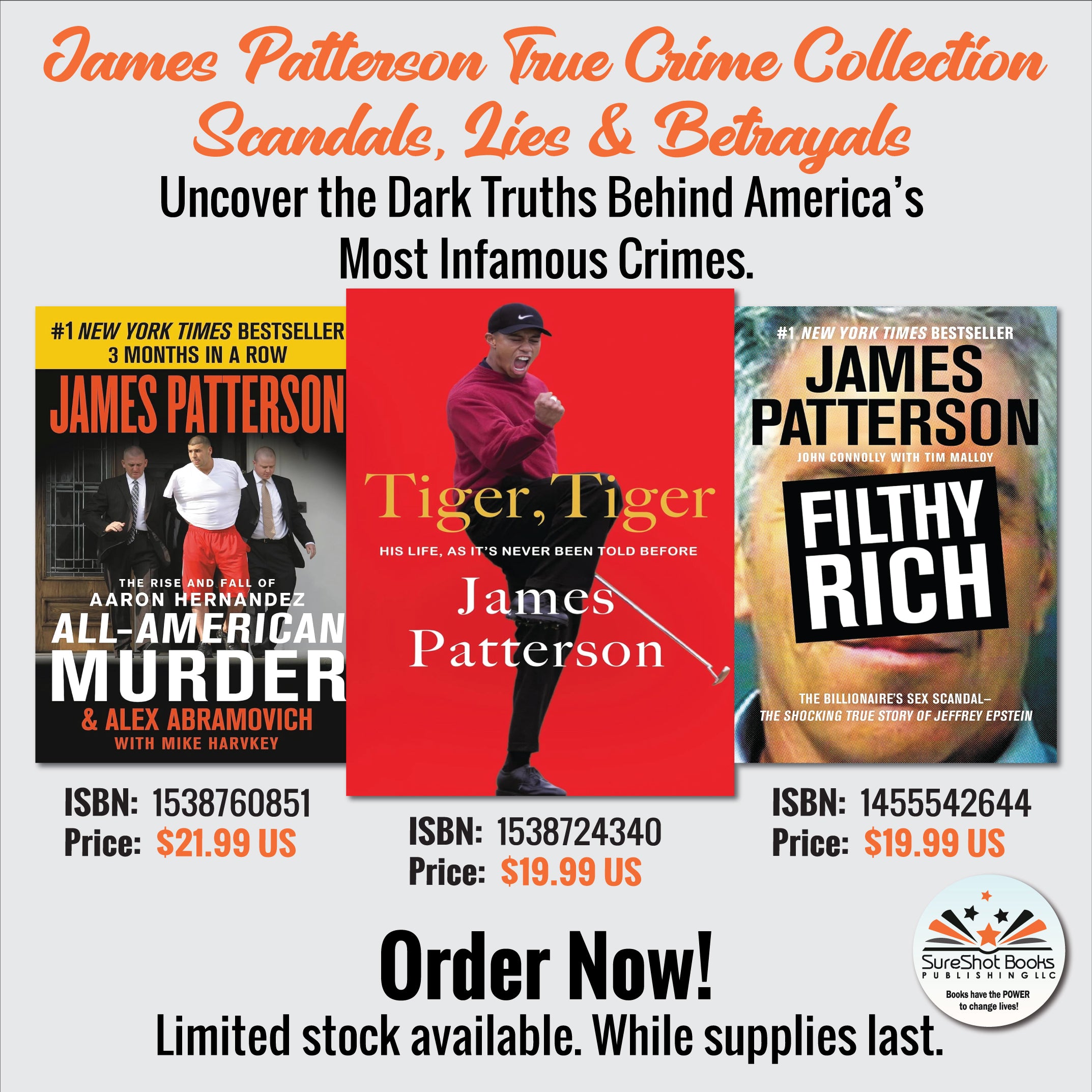 James Patterson True Crime Collection - Scandals, Lies & Betrayals - Uncover the Dark Truths Behind America's Most Infamous Crimes - SureShot Books Publishing LLC