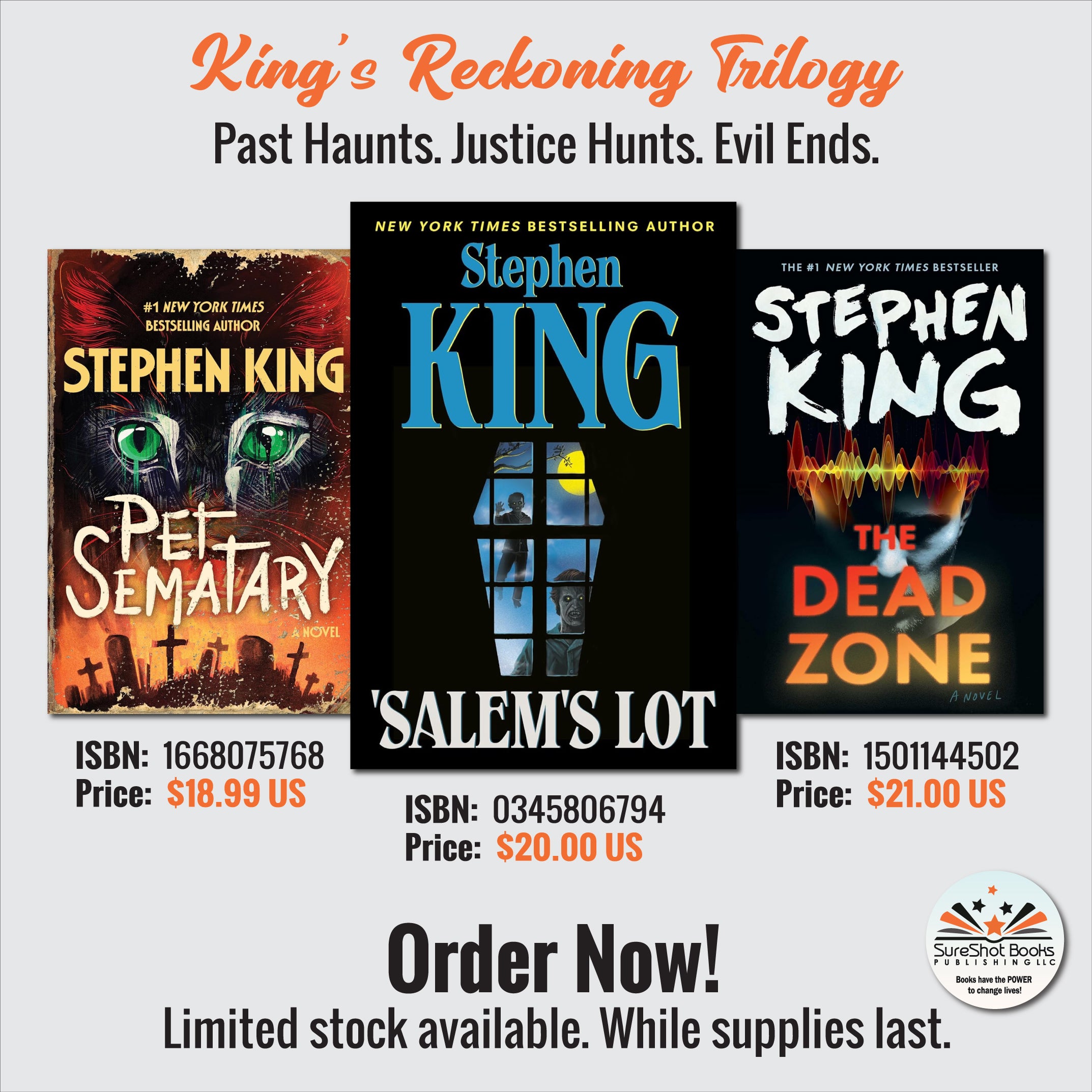 King's Reckoning Trilogy - Past Haunts. Justice Hunts. Evil Ends