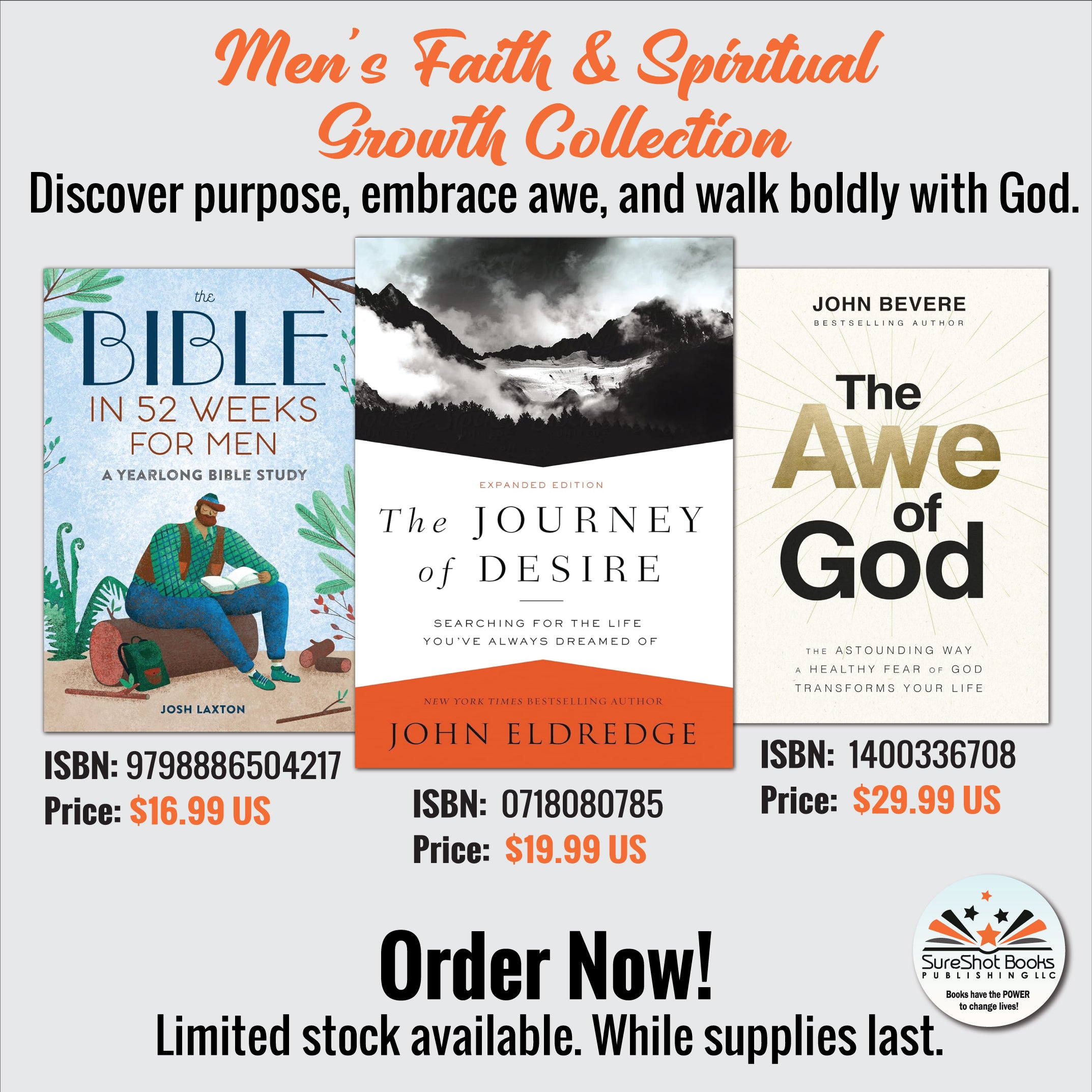 Men's Faith & Spiritual Growth Collection - Discover purpose, embrace awe, and walk boldly with God - SureShot Books Publishing LLC