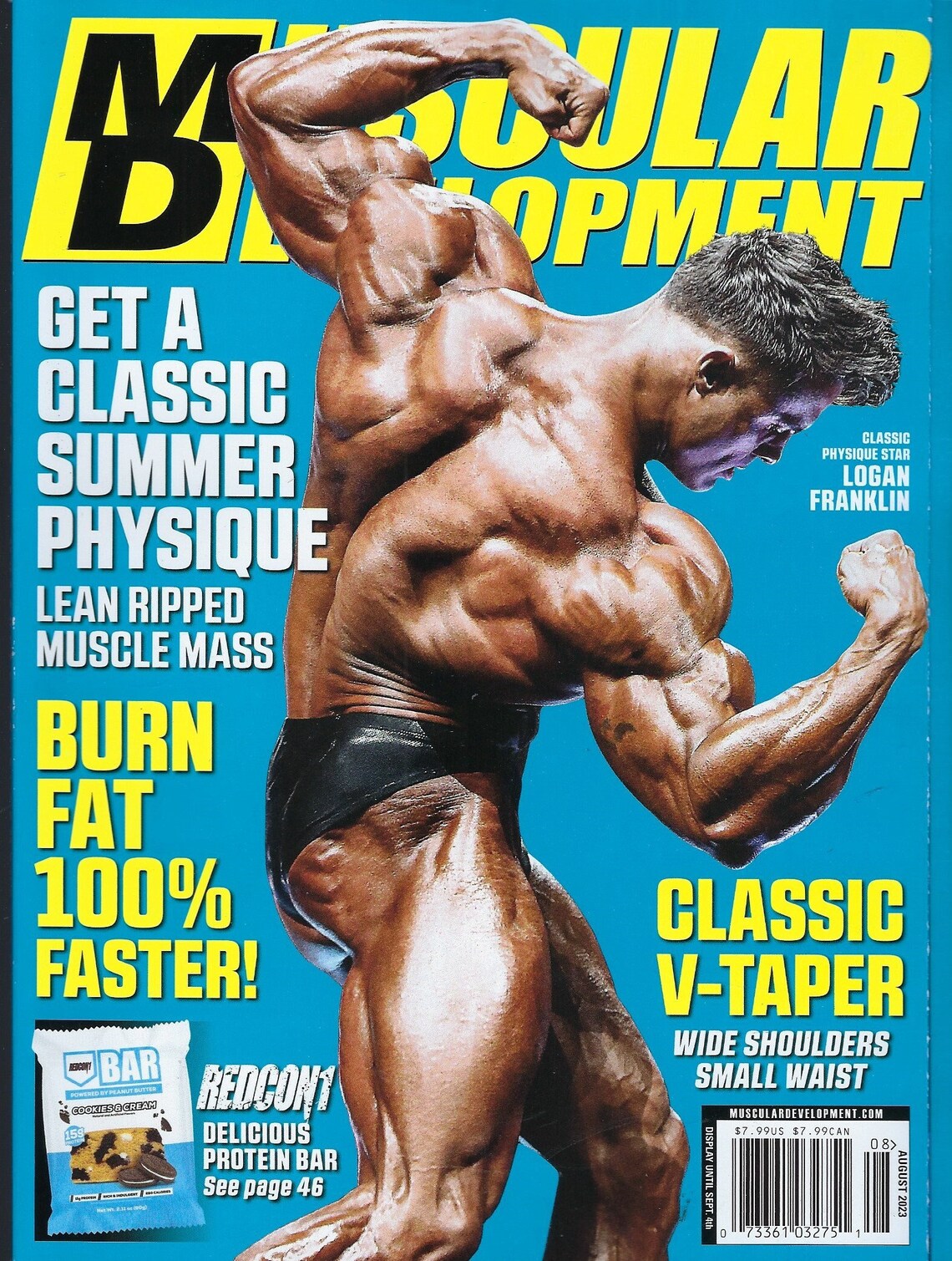 Muscular Development Magazine August 2023 - Logan Franklin - SureShot Books Publishing LLC