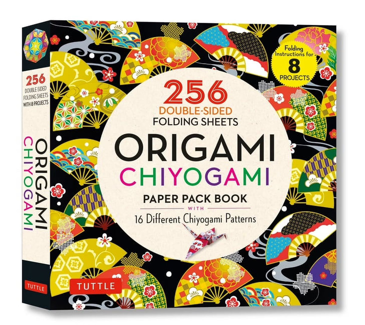 Origami Chiyogami Paper Pack Book by SureShot Books with 256 double-sided folding sheets and instructions for 8 models