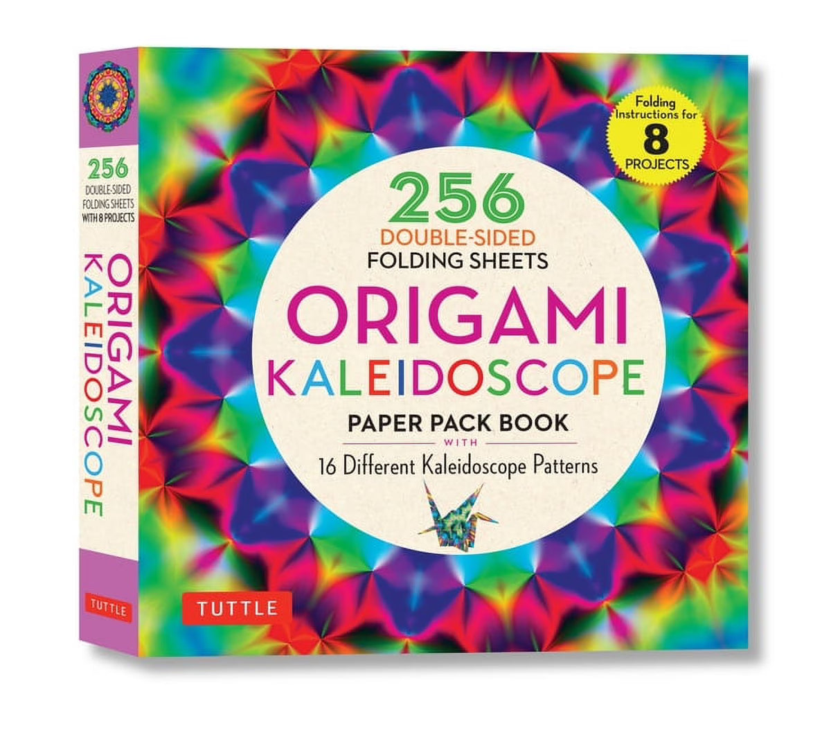 Origami Kaleidoscope Paper Pack Book by SureShot Books, 256 double-sided folding sheets and instructions for 8 models