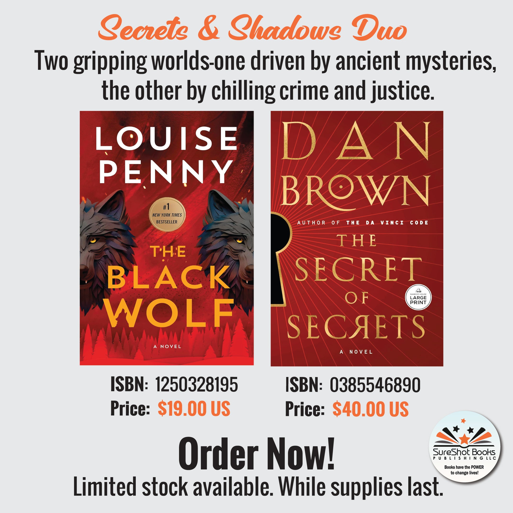 Secrets & Shadows Duo - Two gripping worlds-one driven by ancient mysteries, the other by chilling crime and justice - SureShot Books Publishing LLC