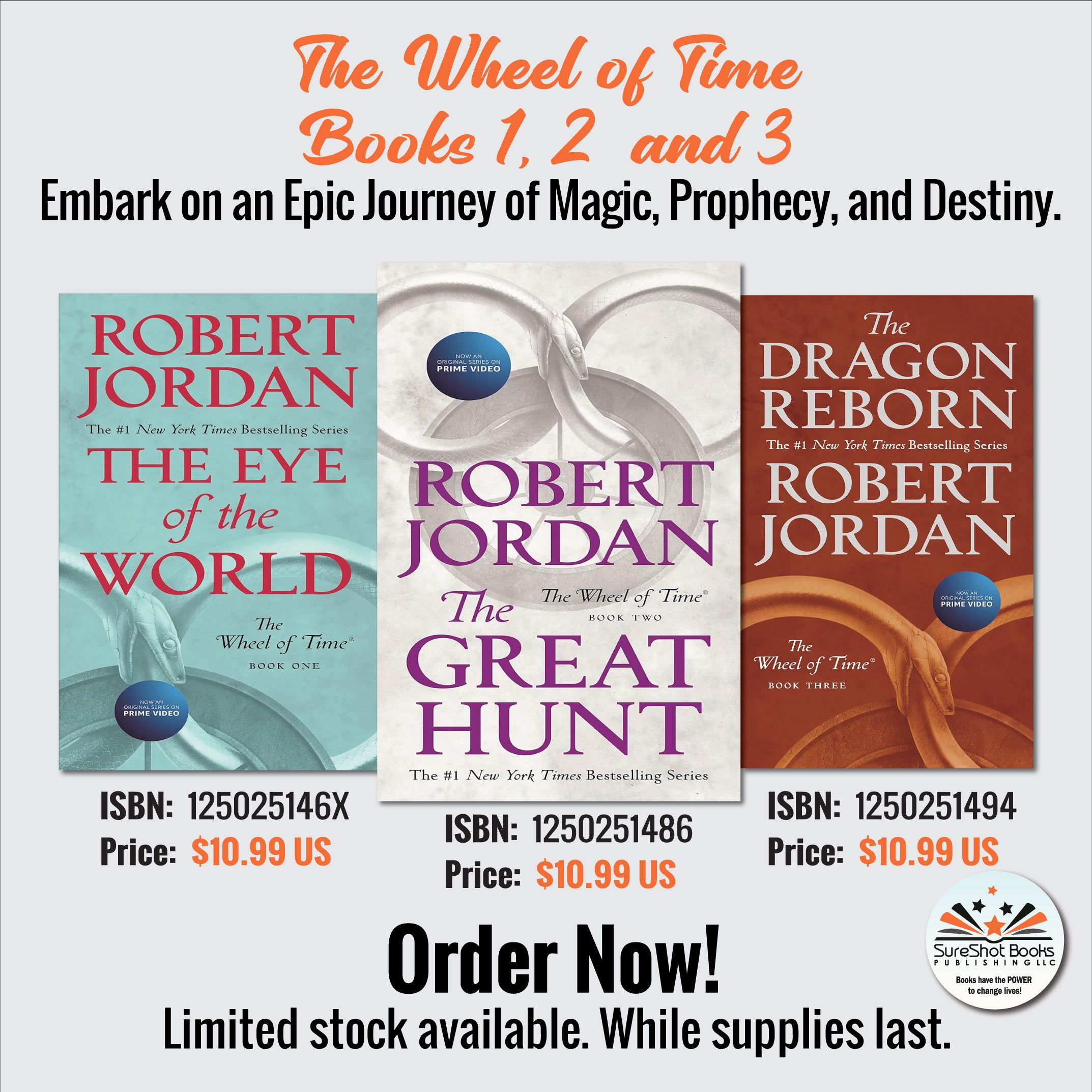The Wheel of Time Books 1, 2 and 3 - Embark on an Epic Journey of Magic, Prophecy, and Destiny