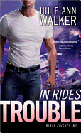 Cover image of "In Rides Trouble" by Black Knights Inc. series, published by SureShot Books, featuring dark and action-themed artwork.