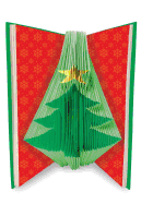 Artfolds Christmas Tree volume 3 book by SureShot Books with colorful holiday-themed illustrations and festive designs.
