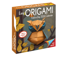 Easy Origami 2026 Fold-A-Day Calendar by SureShot Books Publishing LLC, showcasing colorful folded paper origami designs.