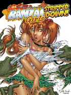 Cover image of "Banzai Girls - Stripped Down!" comic book by SureShot Books Publishing, featuring vibrant artwork of Jinky Coronado.