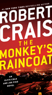Cover image of "The Monkey's Raincoat," an Elvis Cole and Joe Pike mystery novel published by SureShot Books Publishing LLC.