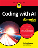 Cover image of "Coding with AI for Dummies" book by SureShot Books Publishing LLC, featuring a colorful AI-themed design.