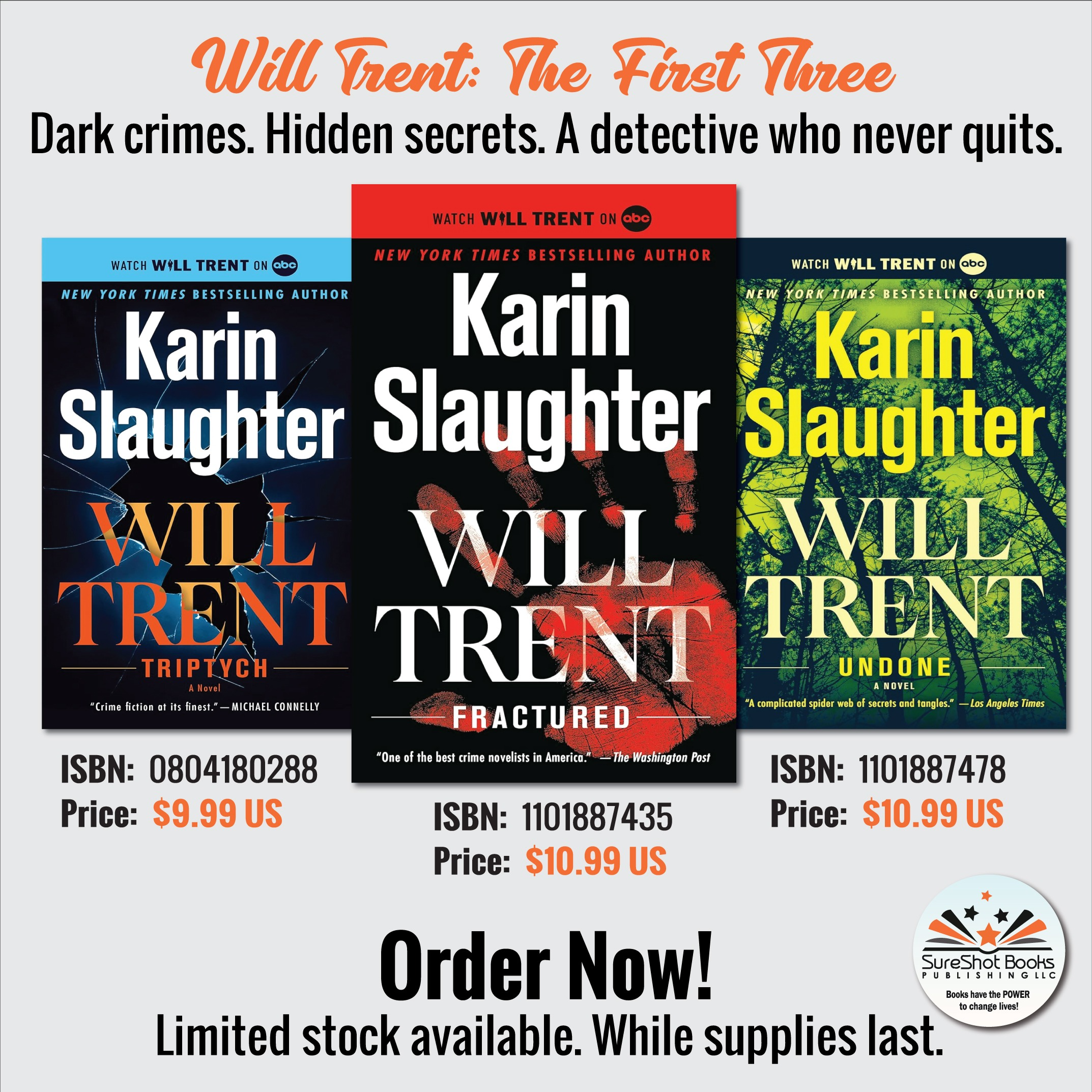 Will Trent: The First Three – Triptych, Fractured & Undone by Karin Slaughter