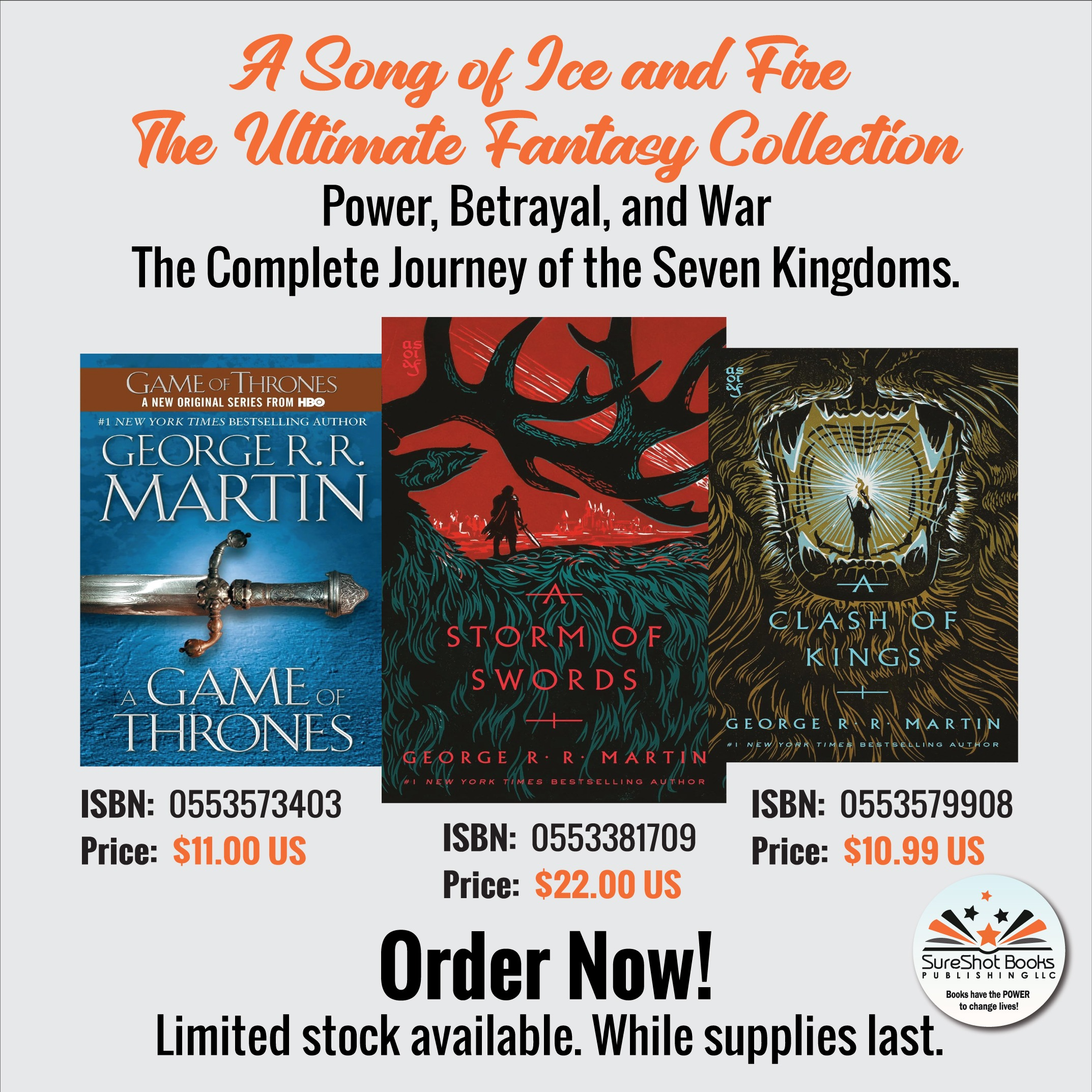 A Song of Ice and Fire: The Ultimate Fantasy Collection – Game of Thrones, Storm of Swords & Clash of Kings