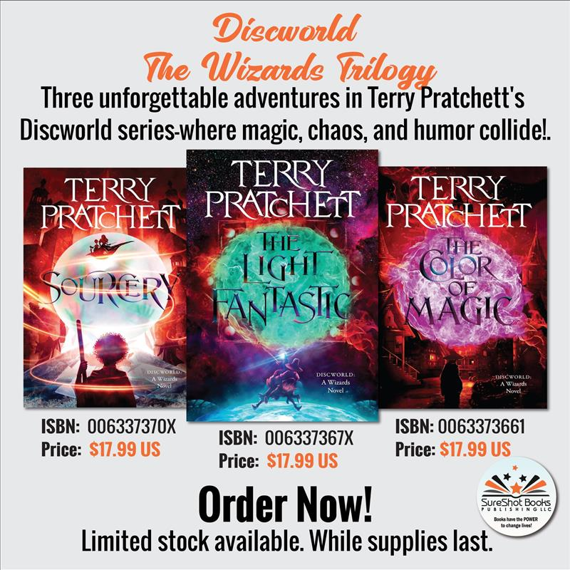 Discworld: The Wizards Trilogy – Sourcery, The Light Fantastic & The Color of Magic by Terry Pratchett