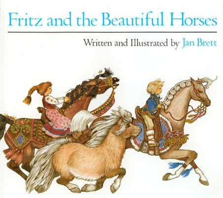 Paperback of Fritz and the Beautiful Horses by Clarion Books featuring colorful illustrated cover with a horse and child.