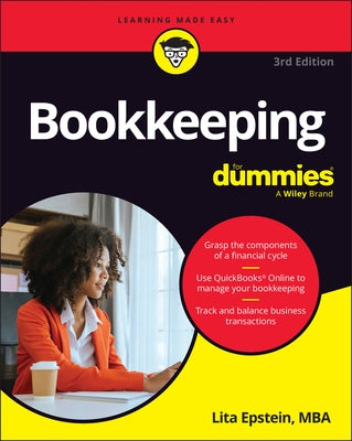 Paperback Bookkeeping for Dummies by For Dummies, featuring a cover with the book title and branding on a white background.