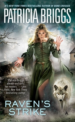 Mass market paperback of "Raven's Strike" by Ace Books, featuring a dark, illustrated cover with a mysterious raven motif.