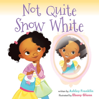 Close-up of the paperback "Not Quite Snow White" book by HarperCollins, showing the cover design and title.