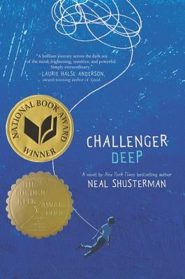 Paperback of Challenger Deep by Quill Tree Books featuring the book cover with dark, artistic illustrations.